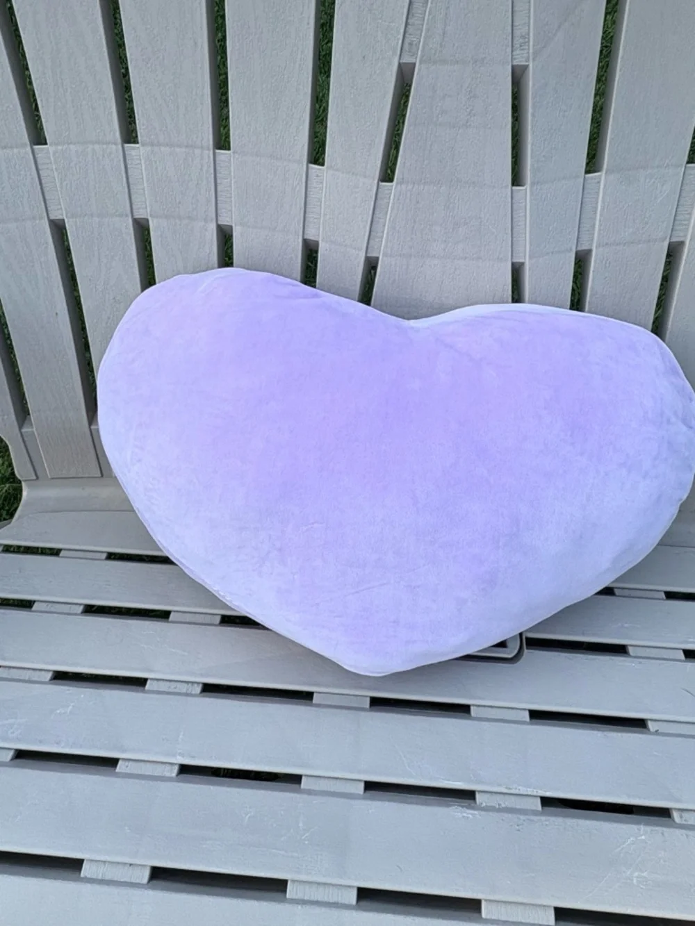Plush Conversation‎ Heart Purple Pillow - 14
